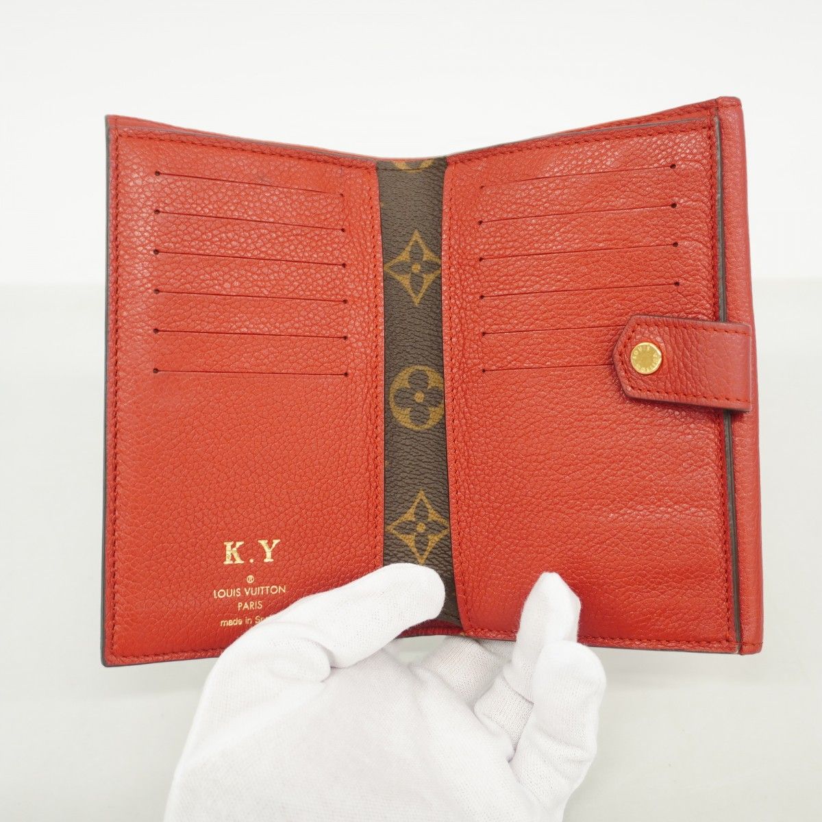 Louis Vuitton Wallet Monogram Portefeuille Pallas Compact Cerise — view 3