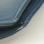 Chanel Wallet Leather Blue Silver — view 6
