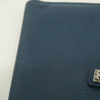Chanel Wallet Leather Blue Silver — view 8