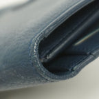 Chanel Wallet Leather Blue Silver — view 5