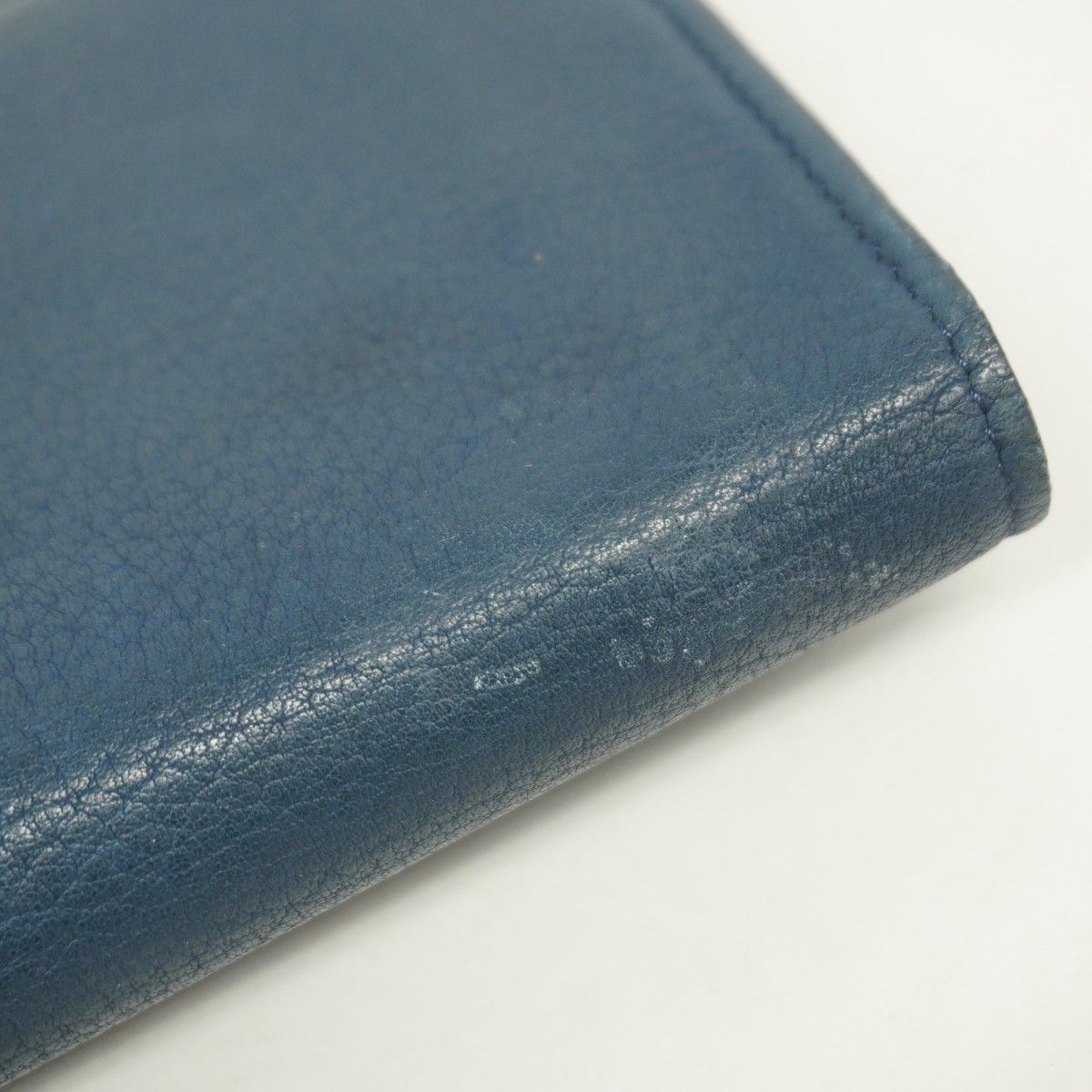 Chanel Wallet Leather Blue Silver — view 7