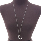 Tiffany & Co Open Heart Large Elsa Peretti 925 Sterling Silver Necklace — view 2