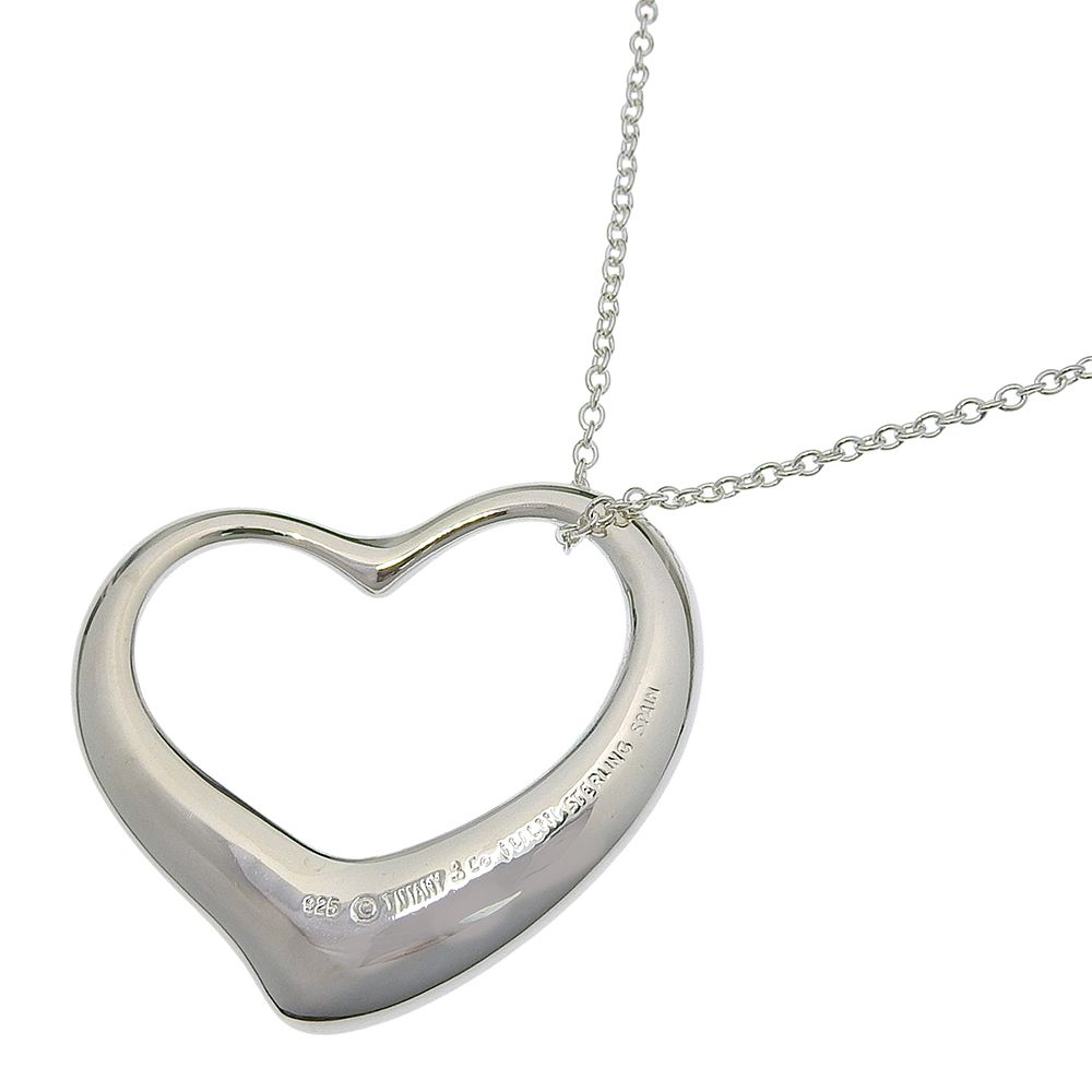 Tiffany & Co Open Heart Large Elsa Peretti 925 Sterling Silver Necklace — view 3