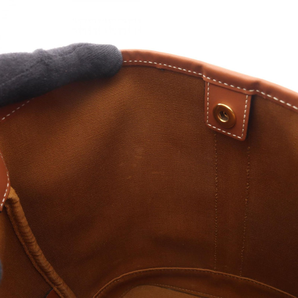 Celine Shoulder Bag Small Bucket Triomphe Black Brown Canvas Leather — view 5