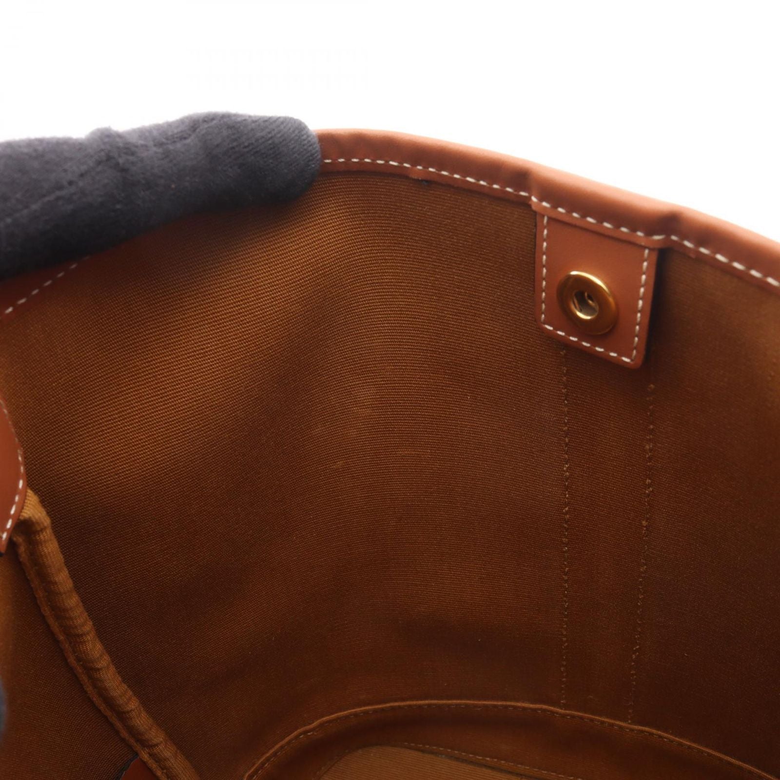 Celine Shoulder Bag Small Bucket Triomphe Black Brown Canvas Leather — view 5