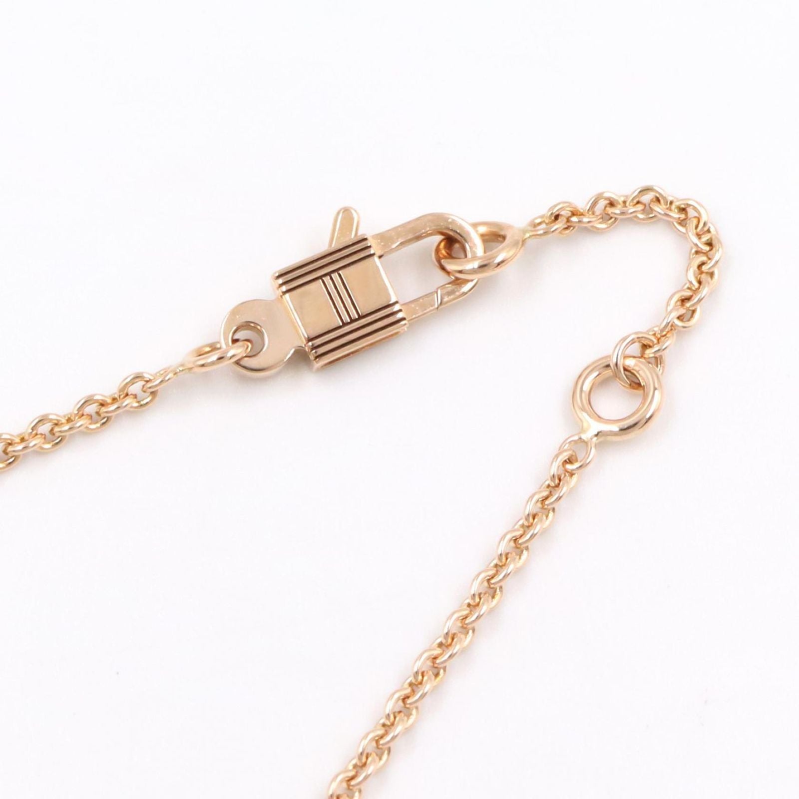 Hermes Necklace Amulet Cadena Diamond 00 37.5 39.5 cm 18k Pink Gold — view 4
