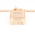 Hermes Necklace Amulet Cadena Diamond 00 37.5 39.5 cm 18k Pink Gold — view 3