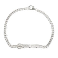 Hermes Bracelet Etriviere Gourmette 17 cm 18k White Gold Diamond