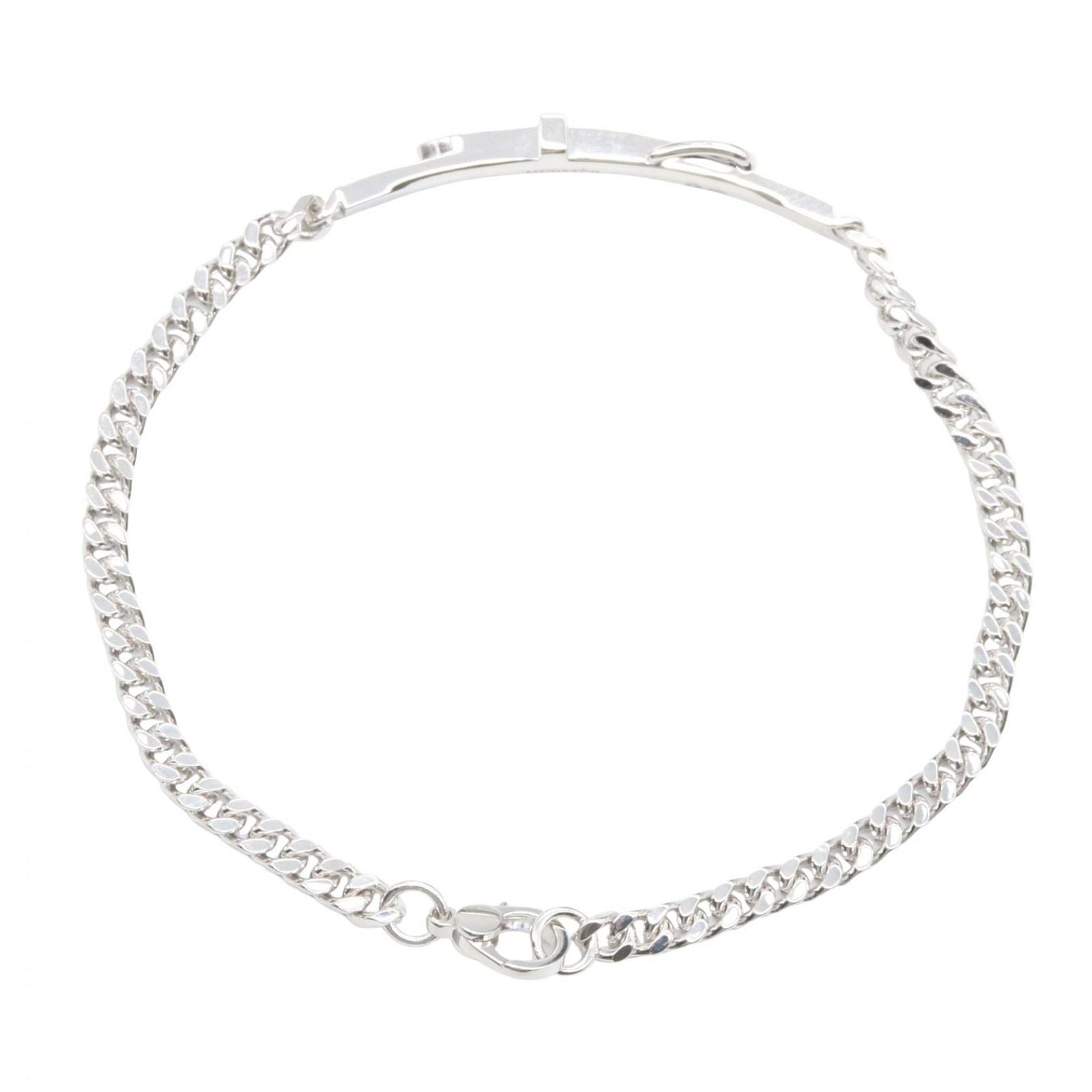 Hermes Bracelet Etriviere Gourmette 17 cm 18k White Gold Diamond — view 2