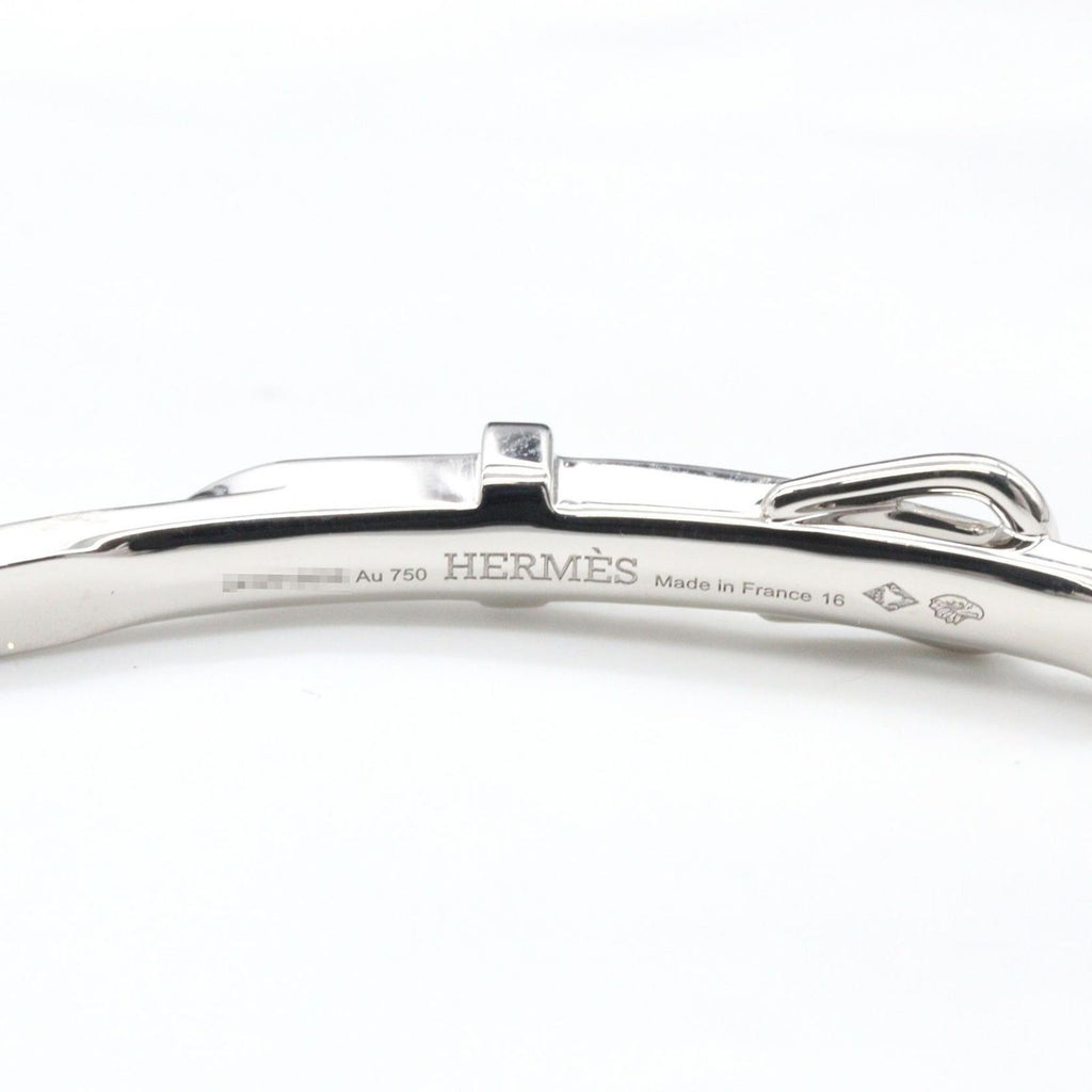 Hermes Bracelet Etriviere Gourmette 17 cm 18k White Gold Diamond — view 4