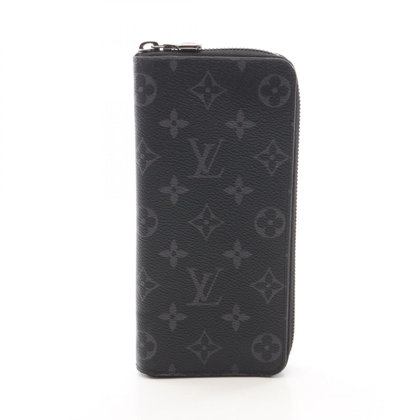 Louis Vuitton Round Wallet Zippy Vertical Monogram Eclipse Canvas