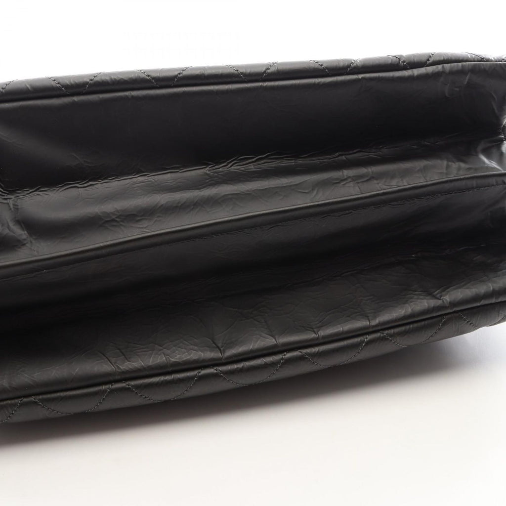 Chanel Tote Quilted Black Leather CC Logo Chain — view 7