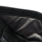 Chanel Tote Quilted Black Leather CC Logo Chain — view 6