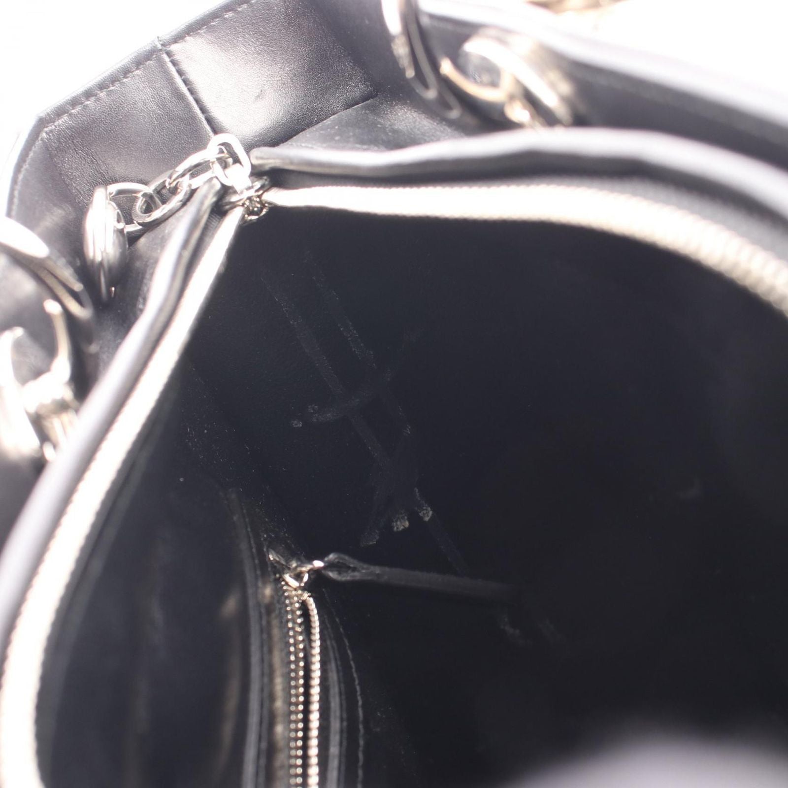 Dior Handbag Lady Dior Large Patch 2-Way Black Multi Leather Lady Dior Tote — view 7