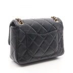 Chanel Shoulder Bag Mini Quilted Black Lambskin Chain — view 2