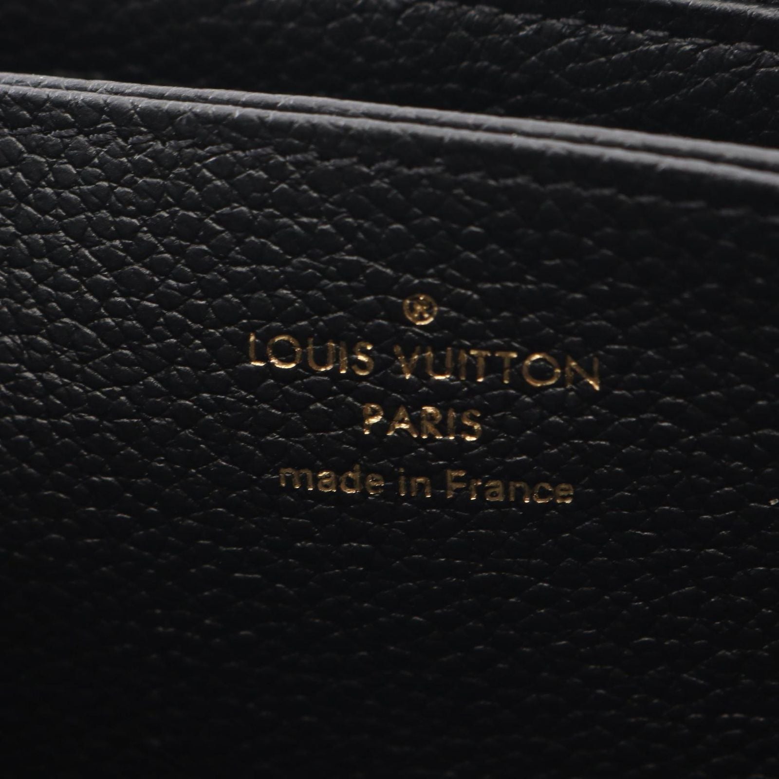 Louis Vuitton Round Wallet Zippy Bicolor Monogram Empreinte Black Beige Leather — view 4