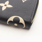 Louis Vuitton Round Wallet Zippy Bicolor Monogram Empreinte Black Beige Leather — view 6