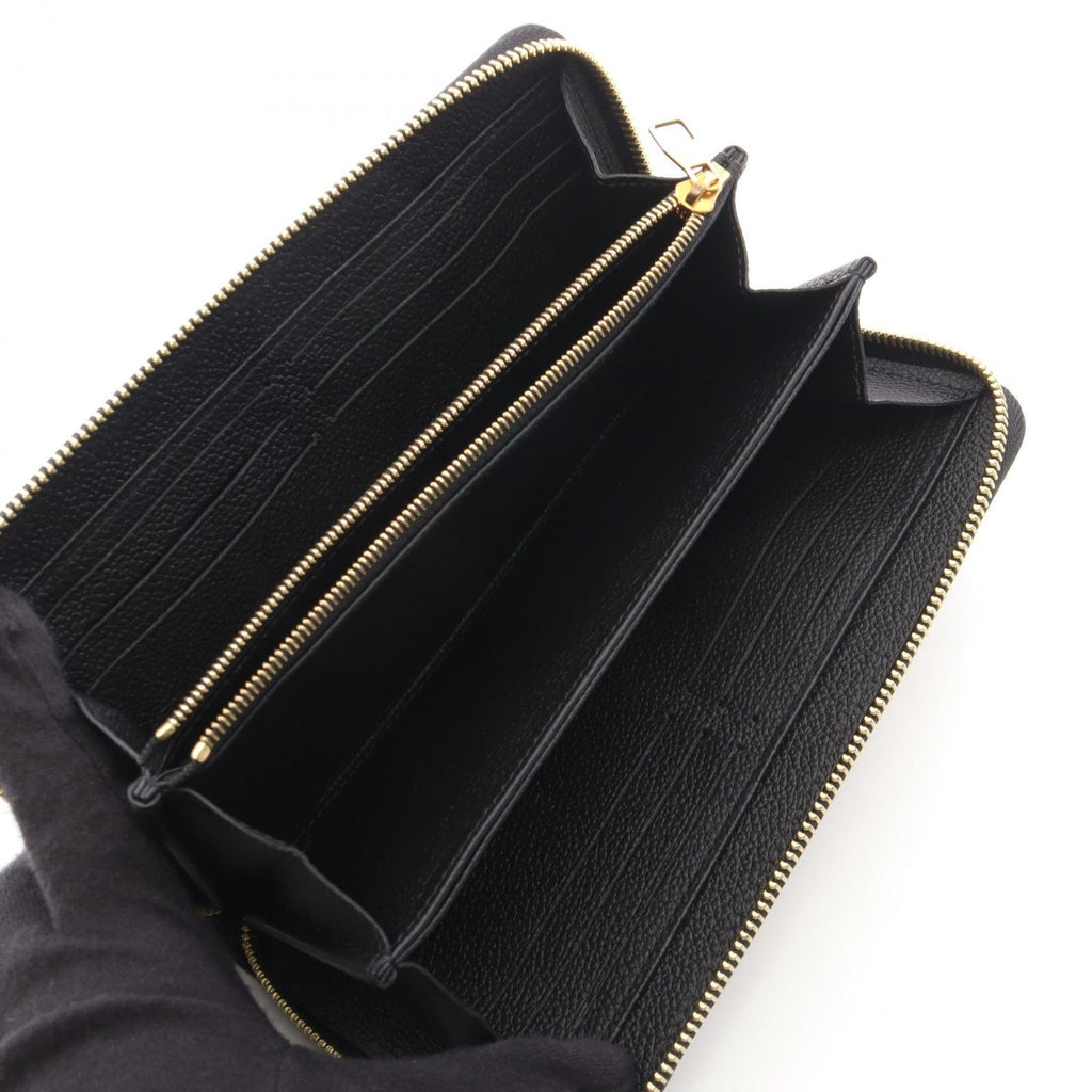 Louis Vuitton Round Wallet Zippy Bicolor Monogram Empreinte Black Beige Leather — view 3