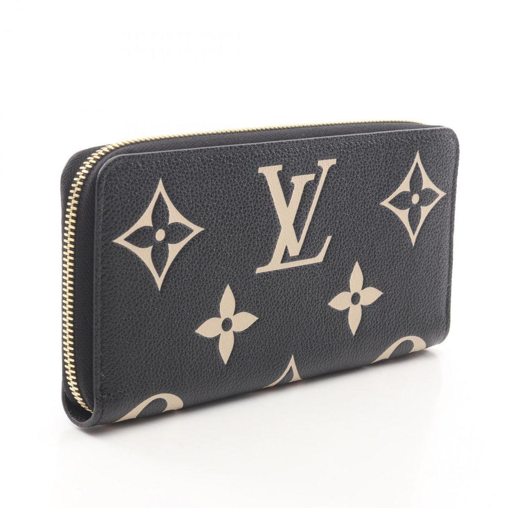 Louis Vuitton Round Wallet Zippy Bicolor Monogram Empreinte Black Beige Leather — view 2