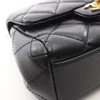 Chanel Shoulder Bag Quilted Small Flap Black Lambskin Chain — view 9