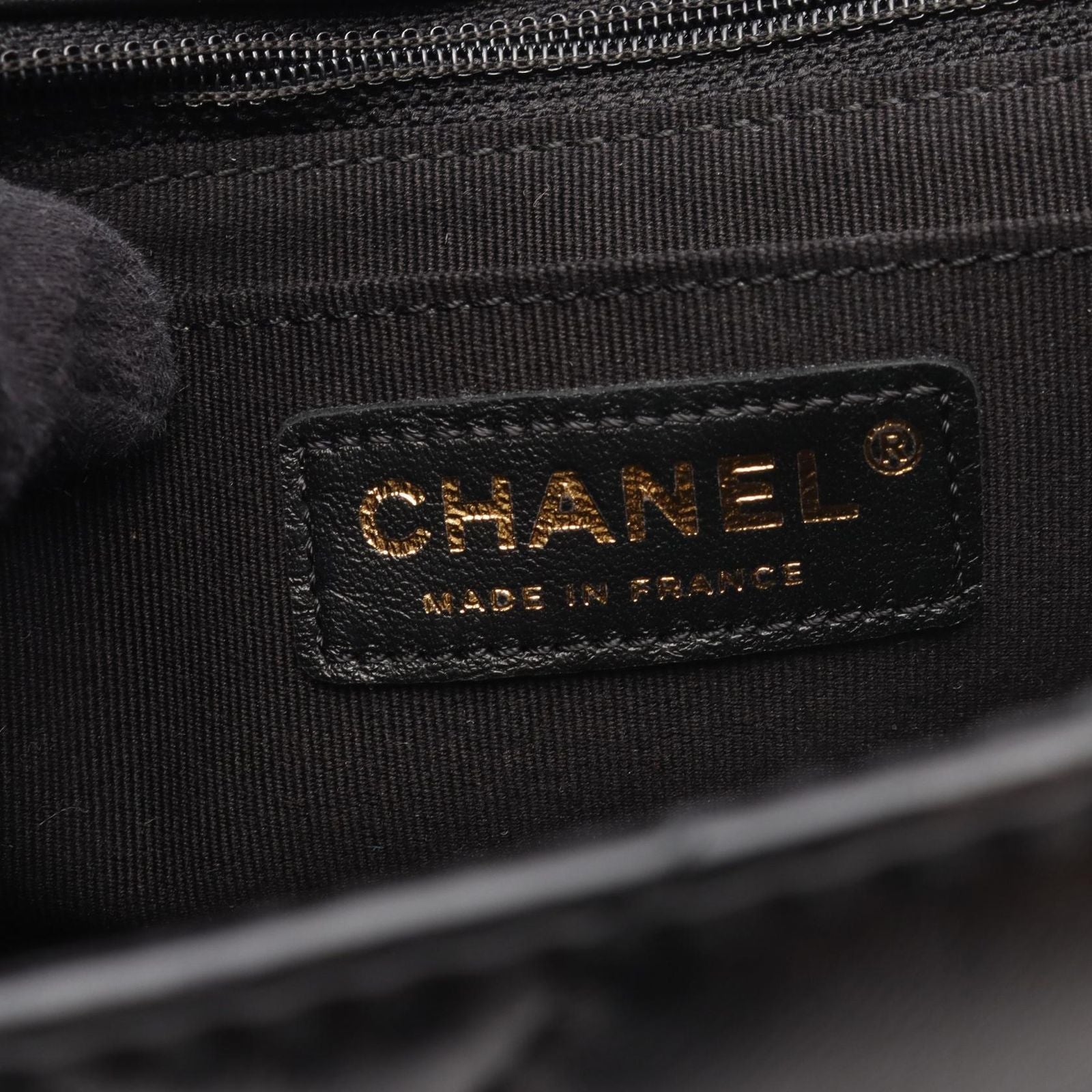 Chanel Shoulder Bag Quilted Small Flap Black Lambskin Chain — view 4