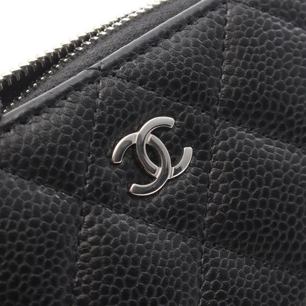 Chanel Coin Case Classic Zip Purse Quilted Black Calf — view 8