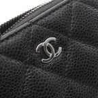 Chanel Coin Case Classic Zip Purse Quilted Black Calf — view 8