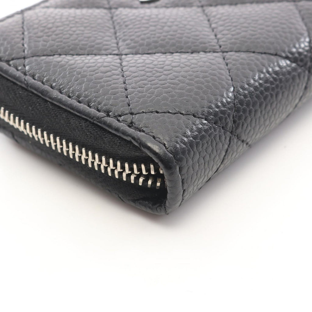 Chanel Coin Case Classic Zip Purse Quilted Black Calf — view 7