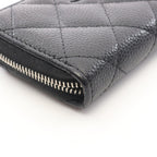 Chanel Coin Case Classic Zip Purse Quilted Black Calf — view 7