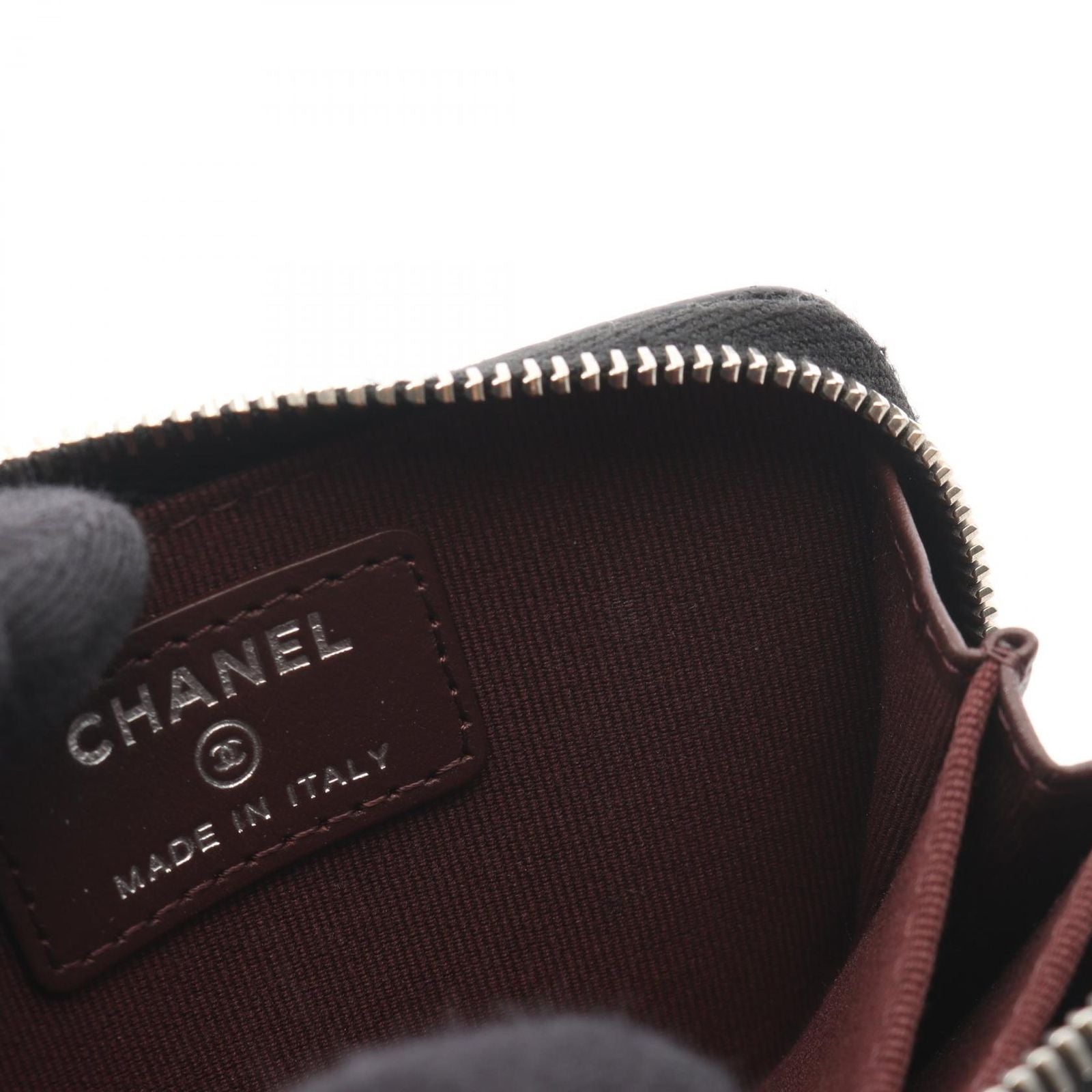 Chanel Coin Case Classic Zip Purse Quilted Black Calf — view 9