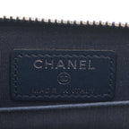 Chanel Coin Case Quilted Navy Lambskin — view 4