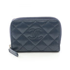 Chanel Coin Case Quilted Navy Lambskin