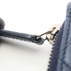 Chanel Coin Case Quilted Navy Lambskin — view 9