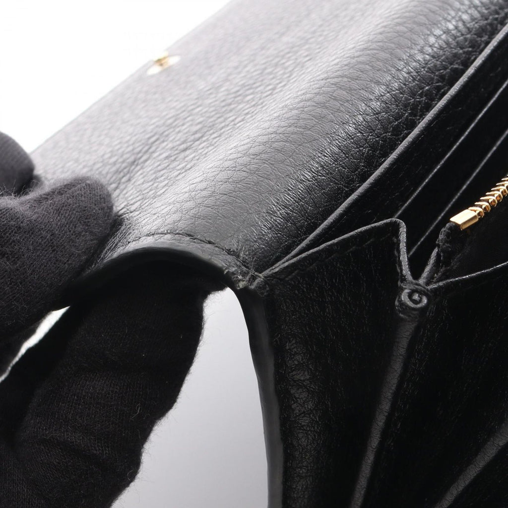 Gucci Bifold Wallet GG Emblem Continental Black Leather — view 7