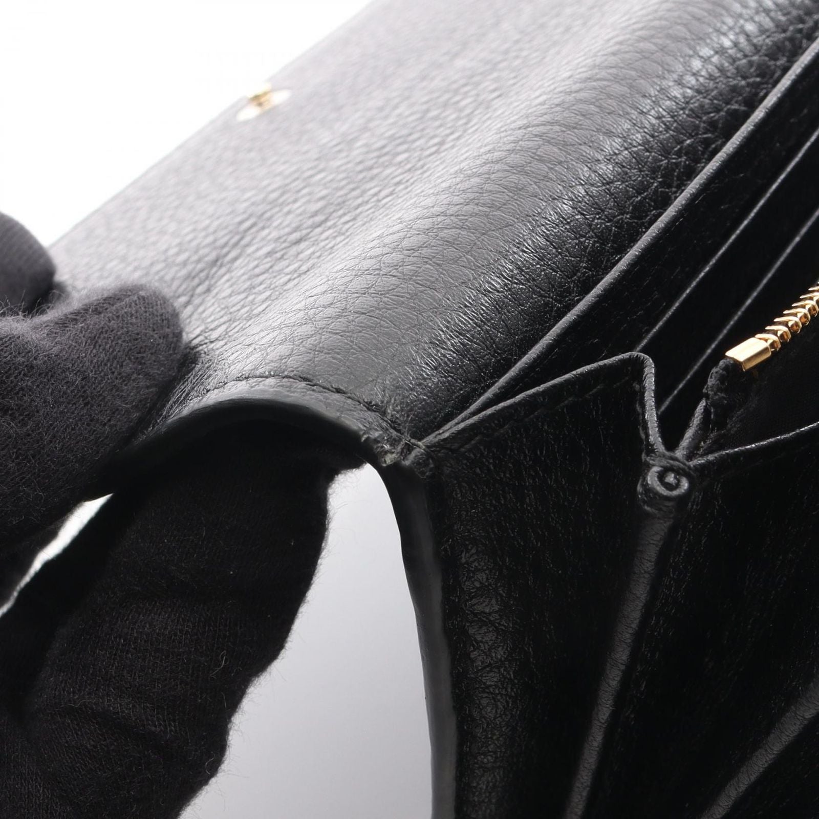 Gucci Bifold Wallet GG Emblem Continental Black Leather — view 7