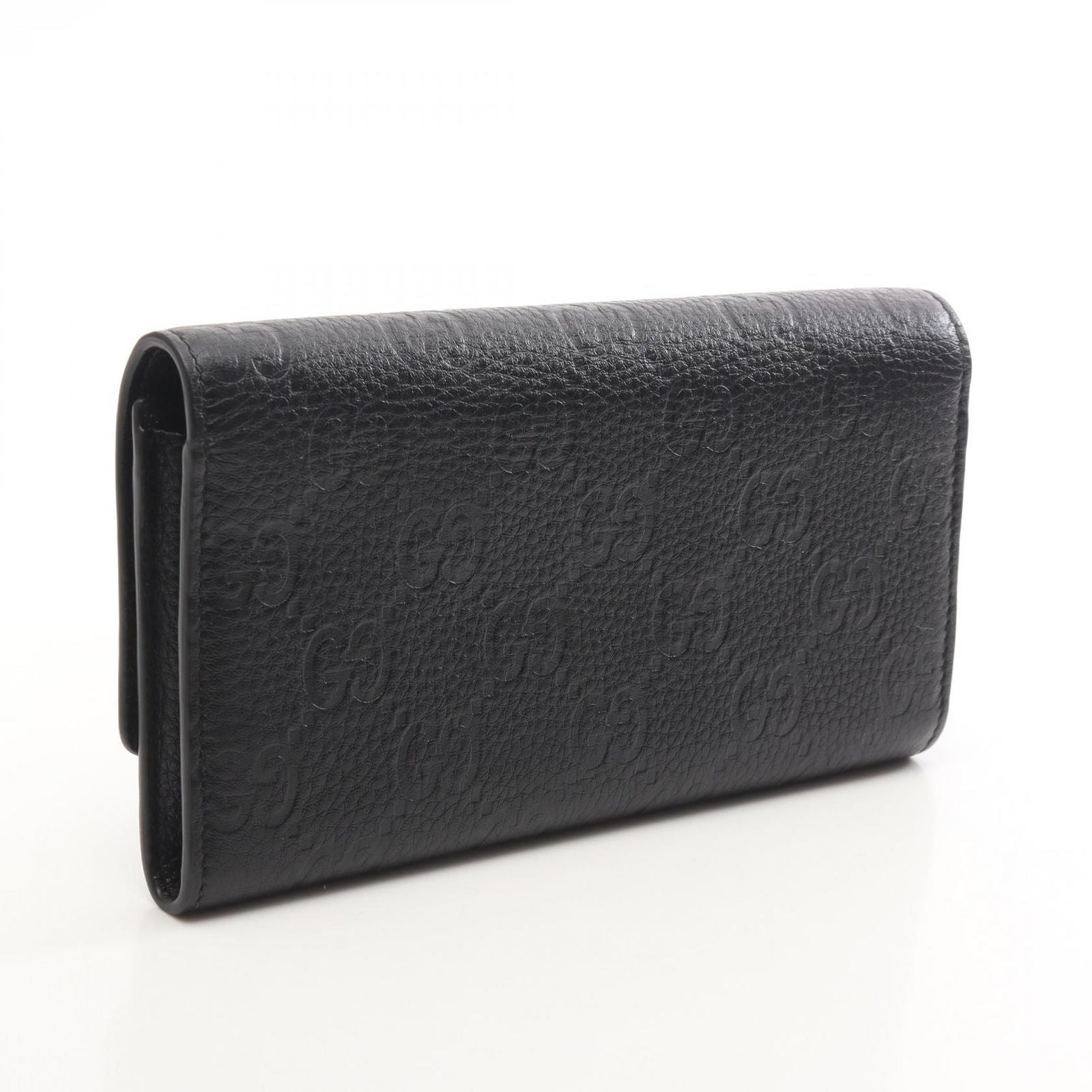 Gucci Bifold Wallet GG Emblem Continental Black Leather — view 2