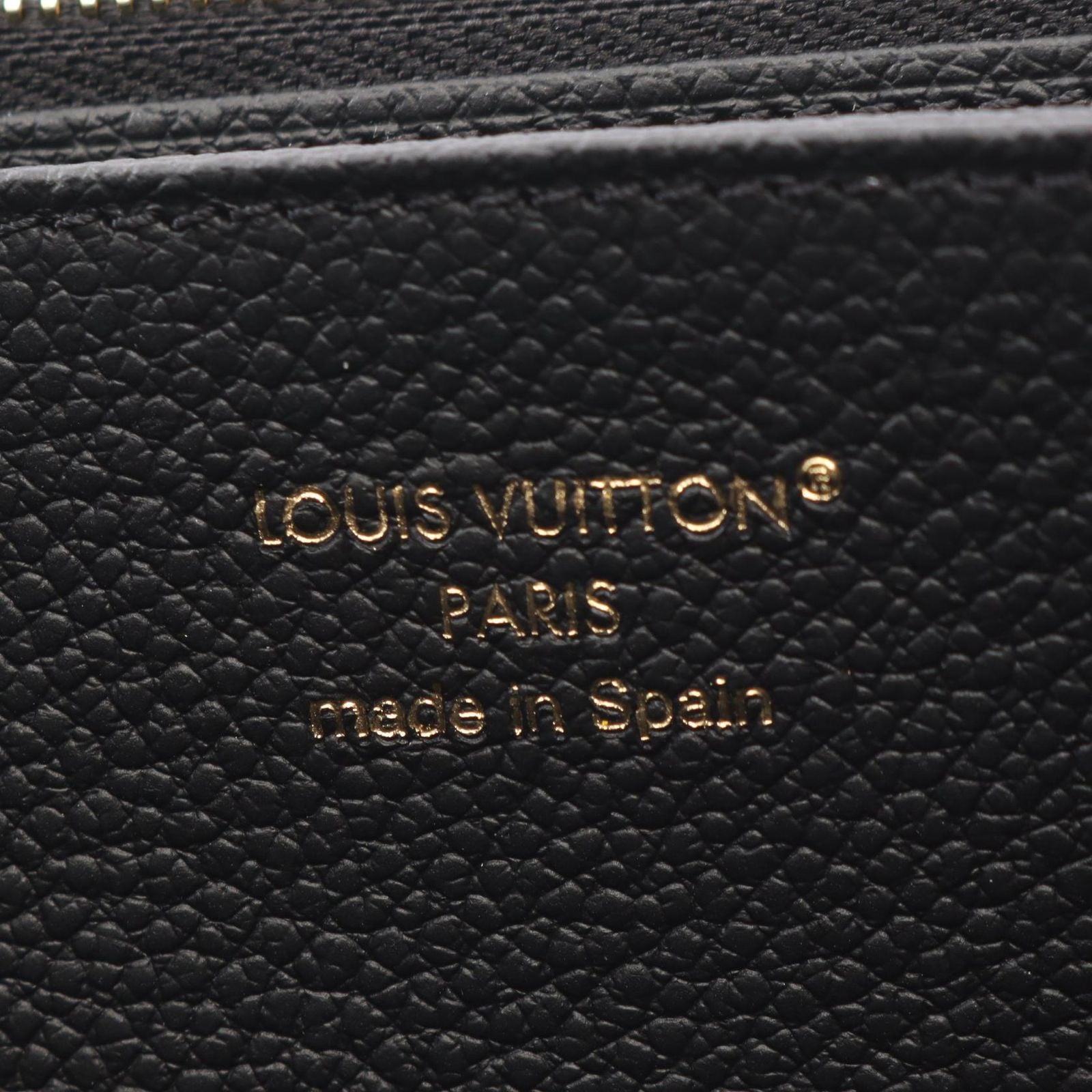 Louis Vuitton Round Wallet Zippy Monogram Empreinte Noir Leather — view 4