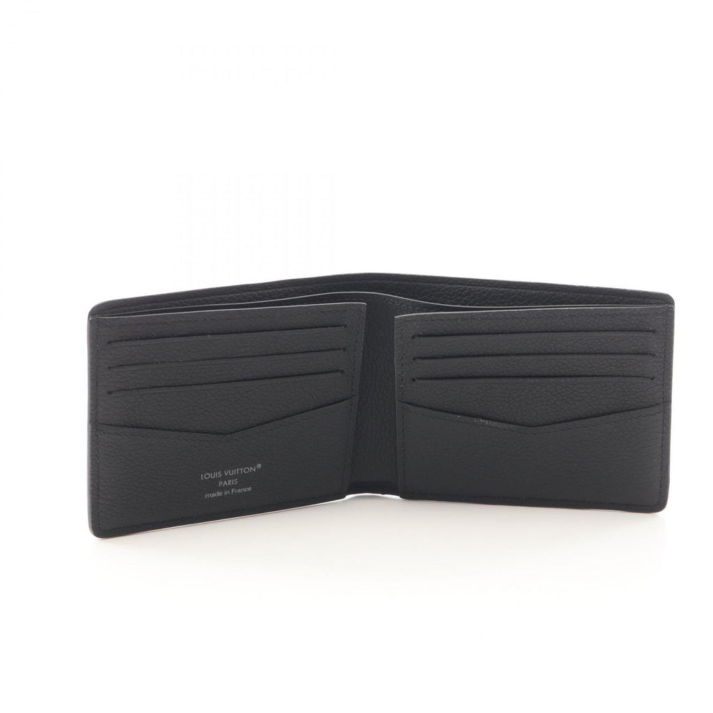 Louis Vuitton Bill Purse Portefeuille Calf Noir Canvas Wallet — view 3