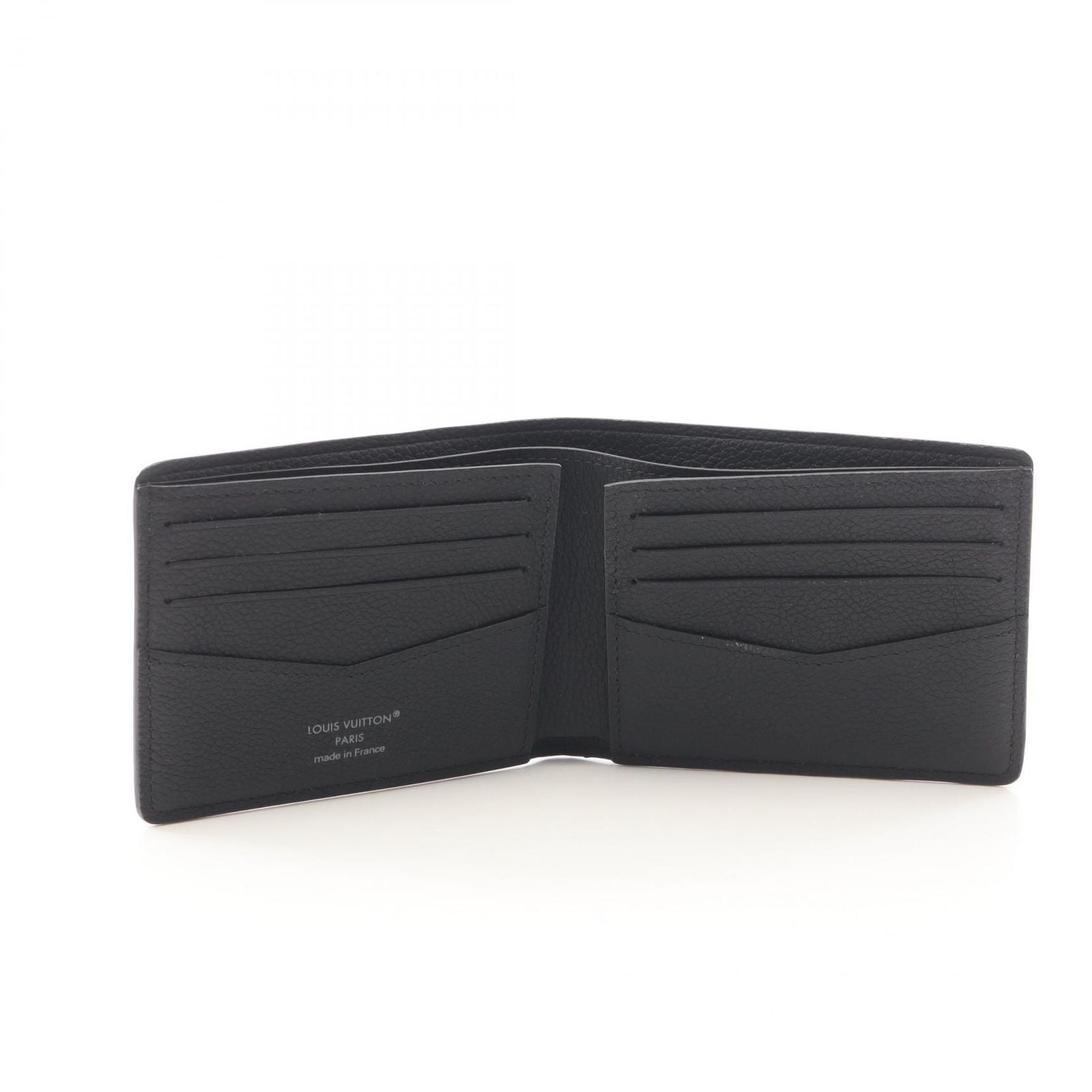 Louis Vuitton Bill Purse Portefeuille Calf Noir Canvas Wallet — view 3