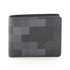 Louis Vuitton Bill Purse Portefeuille Calf Noir Canvas Wallet