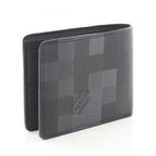 Louis Vuitton Bill Purse Portefeuille Calf Noir Canvas Wallet — view 2