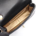 Chanel Shoulder Bag Mini Quilted Black Lambskin Chain — view 3