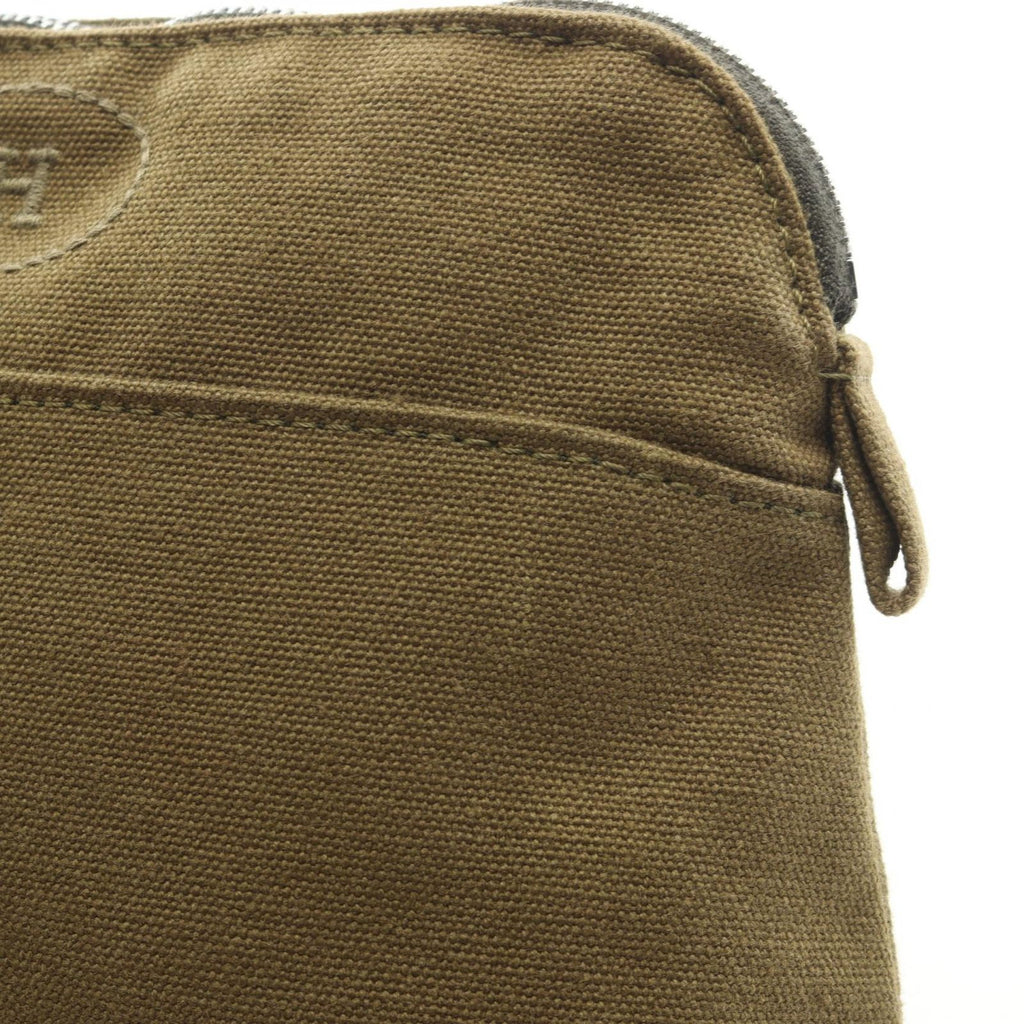 Hermes Pouch Bolide 20 Khaki Canvas Leather Mini — view 6