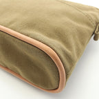 Hermes Pouch Bolide 20 Khaki Canvas Leather Mini — view 8