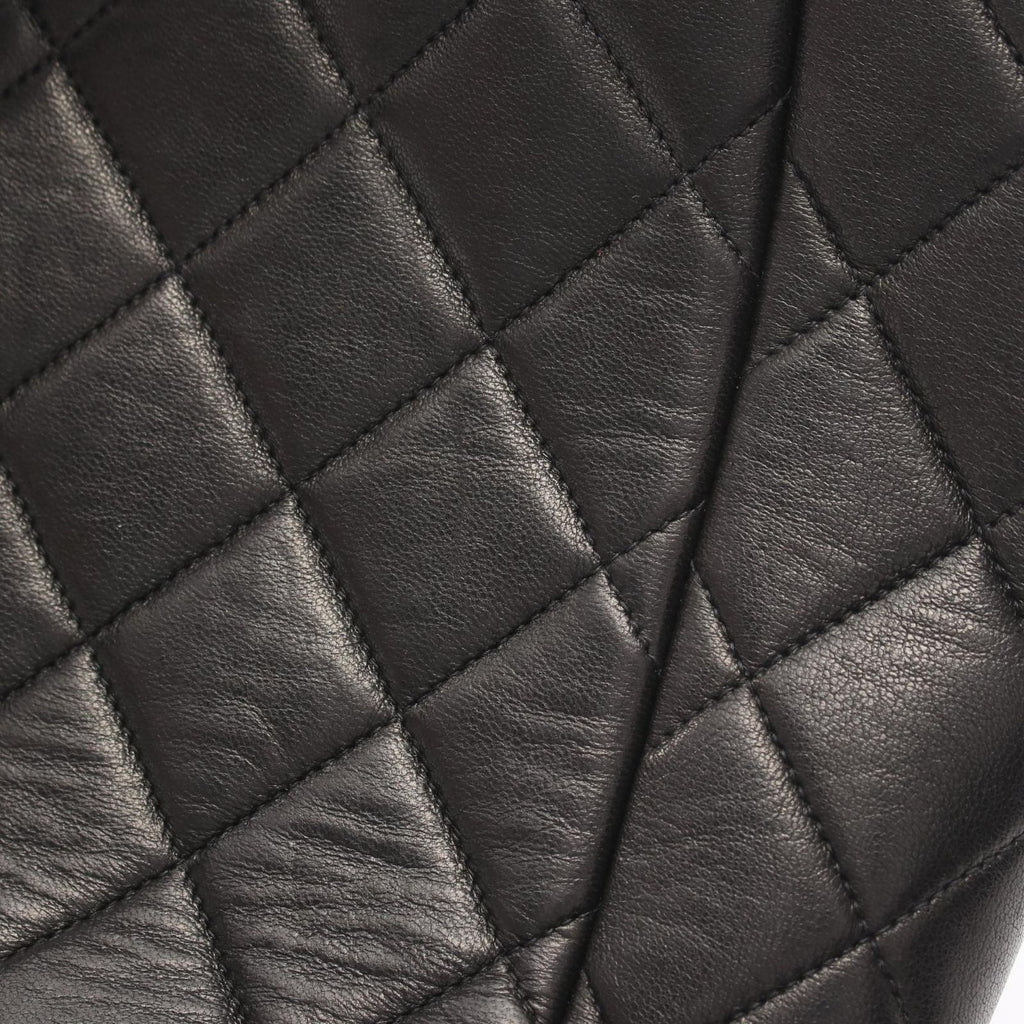 Chanel Backpack Quilted Turnlock Chain Black Lambskin Double — view 9