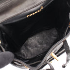 Chanel Backpack Quilted Turnlock Chain Black Lambskin Double — view 3