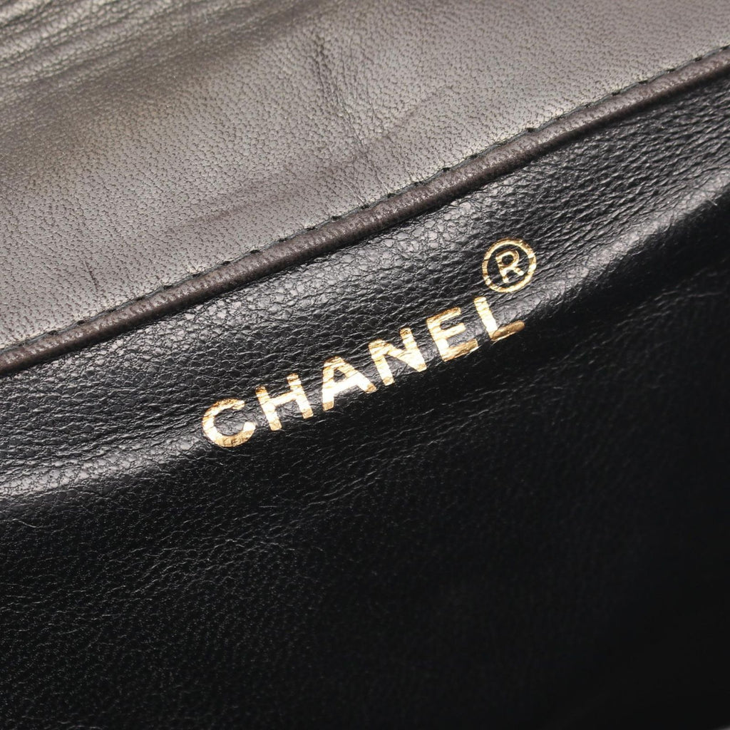 Chanel Backpack Quilted Turnlock Chain Black Lambskin Double — view 4