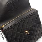Chanel Backpack Quilted Square Chain Black Lambskin — view 7