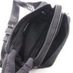 Prada Waist Bag Triangle Logo Studs Black Nylon Leather — view 3