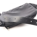 Prada Waist Bag Triangle Logo Studs Black Nylon Leather — view 8